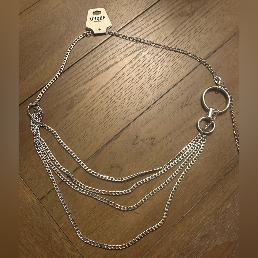Chic Silver Multi-Strand Chain Belt